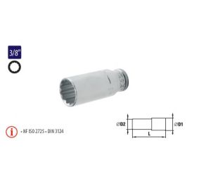 Capete chei tubulare lungi cu dublu hexagon 3/8” - DH 17  ― UNELTE STORE - Magazin Online