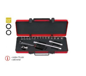 Trusă capete chei tubulare şi accesorii TM19×1/2” (1) ― UNELTE STORE - Magazin Online